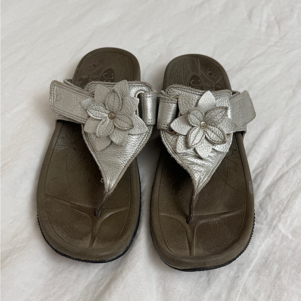 Joya Silver Ibiza Sandals With Adjustable Straps Size EU 40 Comfort Sandals